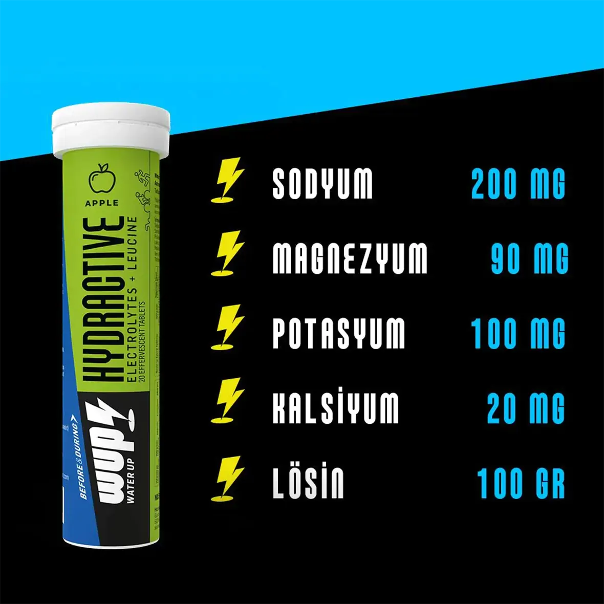 WUP Hydractive Electrolytes +leucine قرص جوشان ایزوتونیک واترآپ +لوسین ران‌دان_ران_دان_راندان