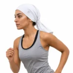 اسکارف ورزشی سی سو با نوار استپ گیر برای فعالیت ورزشی- تن مدل