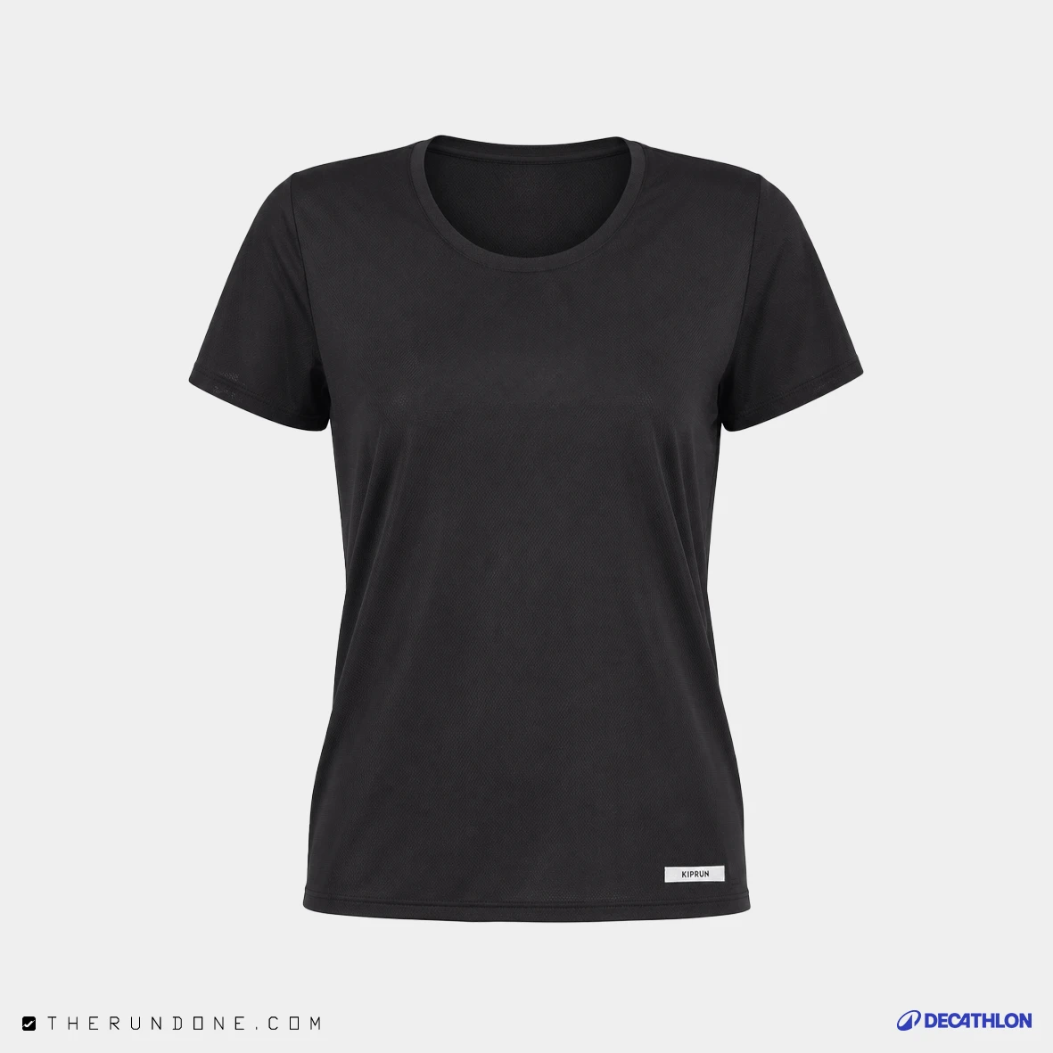 تی شرت ورزشی زنانه دویدن دکتلون Decathlon Womens Run 100 T-Shirt-black cover Decathlon Womens Run 100 T-Shirt تی شرت زنانه دویدن دکتلون- کاور اصلی مشکی