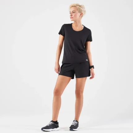 Decathlon Womens Run 100 T-Shirt تی شرت زنانه دویدن دکتلون- تن مدل مشکی