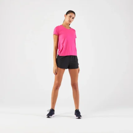 Decathlon Womens Run 100 T-Shirt تی شرت زنانه دویدن دکتلون- تن مدل صورتی