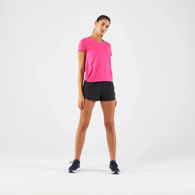 Decathlon Womens Run 100 T-Shirt تی شرت زنانه دویدن دکتلون- تن مدل صورتی