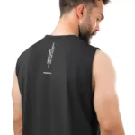 رکابی ورزشی مردانه شرافیت با پارچه COOLMAX- جزئیات پشت مشکی