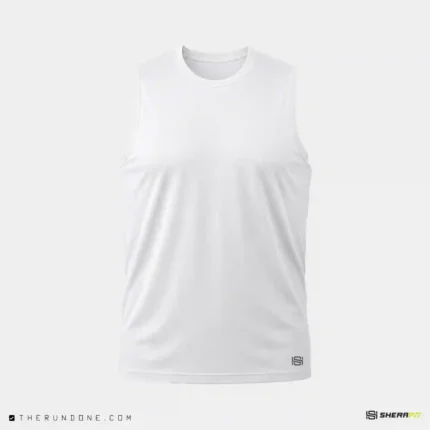Sherafit Colix Tank Top رکابی مردانه شرافیت برای دویدن- کاور اصلی سفید
