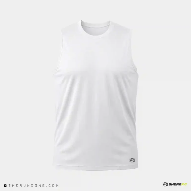 Sherafit Colix Tank Top رکابی مردانه شرافیت برای دویدن- کاور اصلی سفید