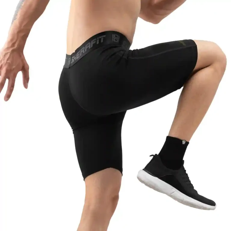 Sherafit Flex Half Tights کشاله بند مردانه شرافیت برای دویدن- تن مدل نمای پشت