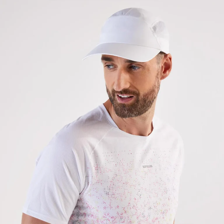 Decathlon Running Cap V2 کلاه دویدن دکتلون برای هوای گرم- مدل مرد سفید