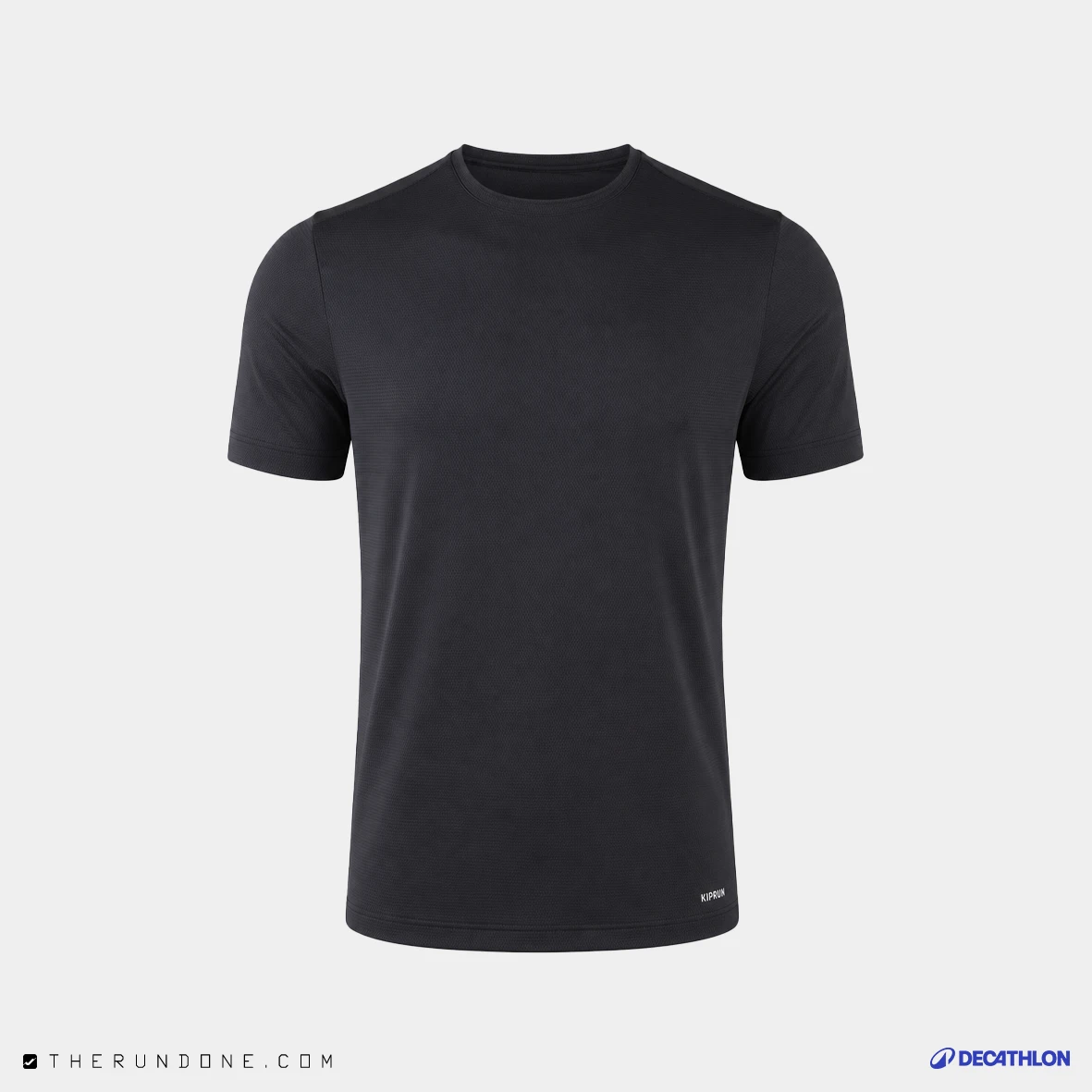 تی شرت ورزشی مردانه دویدن دکتلون Decathlon Mens Run 100 Dry T-Shirt-black cover Decathlon Mens Run 100 Dry T-Shirt تی شرت مردانه دکتلون برای دویدن- کاور اصلی مشکی