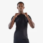 تی شرت ورزشی مردانه دویدن دکتلون مدل Run 100 Dry- حرکت مدل مشکی