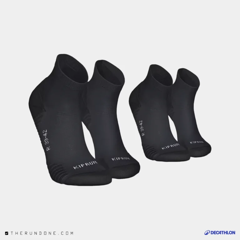 Decathlon Running Socks 2 Pack Run 500 جوراب دویدن دکتلون بسته 2 عددی- کاور اصلی مشکی