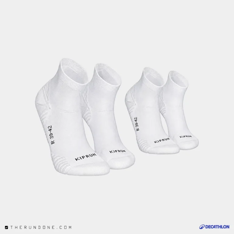 Decathlon Running Socks 2 Pack Run 500 جوراب دویدن دکتلون بسته 2 عددی- کاور اصلی سفید