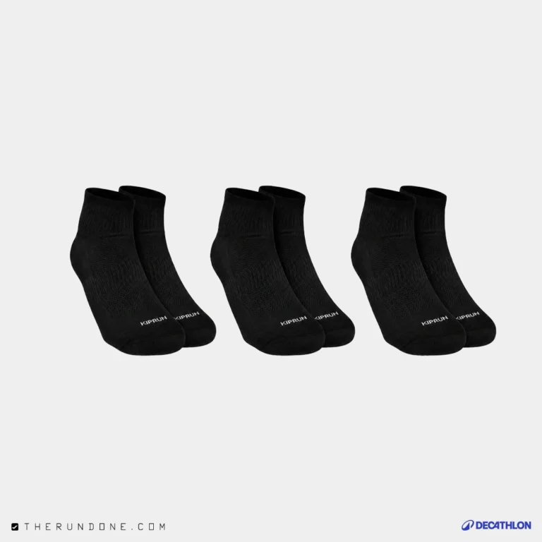 Decathlon Running Socks 3-Pack Run 100 جوراب دویدن دکتلون بسته 3 عددی- کاور اصلی مشکی