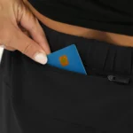 شلوار دویدن خشک شونده مناسب تمرین روزانه، پیاده روی و لباس رانینگ زنانه-جزئیات جیب پشت مشکی