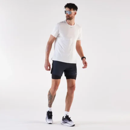 Decathlon Mens Run 500 Comfort 2-in-1 Shorts شلوارک دویدن دکتلون- مدل نمای دور