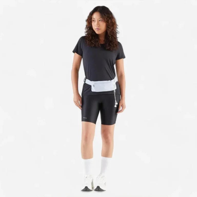 Decathlon Running Waist Bag Basique 2 کیف کمری دویدن دکتلون- مدل ایستاده خاکستری