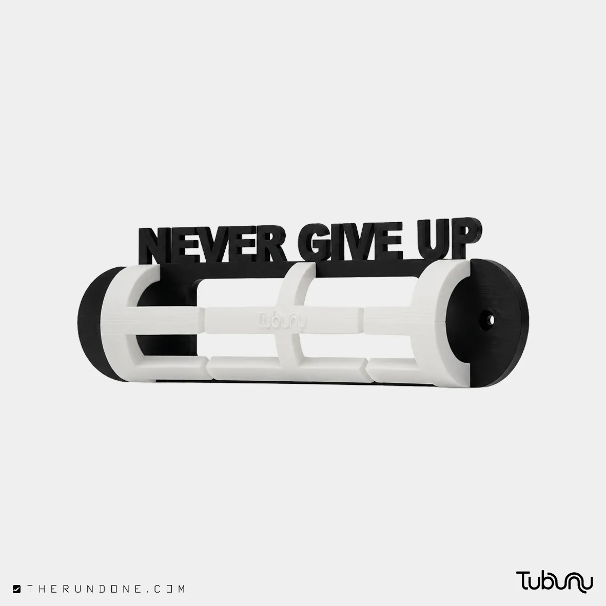 نگهدارنده مدال tubunu مدل Never Give Up | Tubunu Never Give Up Medal Hanger سفید مشکی
