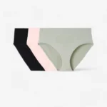 decathlon womens seamless 3 pack panties شورت بدون درز زنانه دکتلون- کاور اصلی پک مشکی و سبز و صورتی